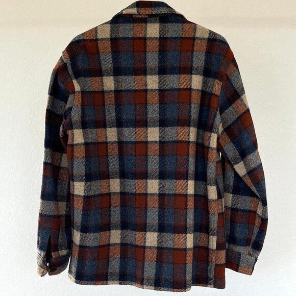 Pendleton Wool Plaid Coat Jacket Vintage USA Medium - Picture 3 of 8